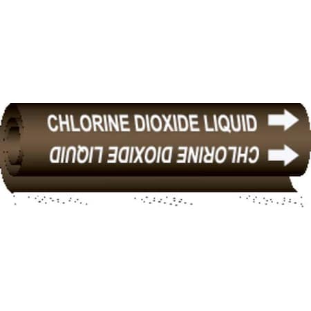 Brady Pipe Marker, Chlorine Dioxide Liquid, 5812-I 5812-I