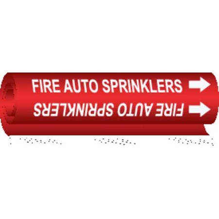 Brady Pipe Marker, Fire Auto Sprinklers, 5686-I 5686-I