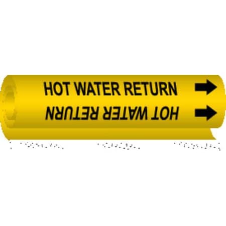 Brady Pipe Marker, Hot Water Return, 5708-I 5708-I