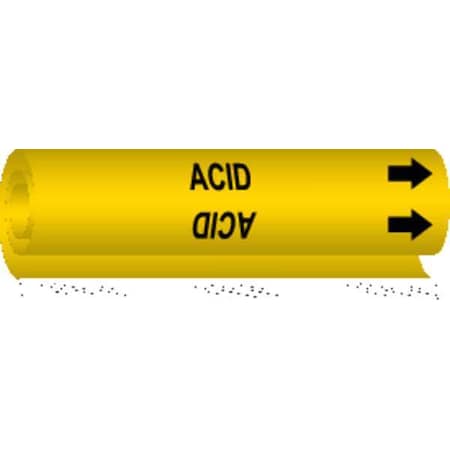 Brady Pipe Marker, Acid, 5624-II 5624-II
