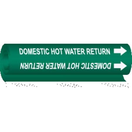Brady Pipe Marker, Domestic Hot Water Return, 5816-II 5816-II