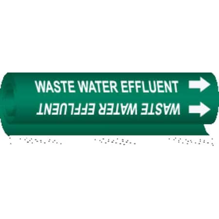 Brady Pipe Marker, Waste Water Effluent, 5857-II 5857-II