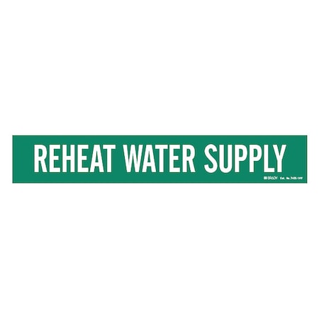 Brady Pipe Marker, Reheat Water Return 7405-1