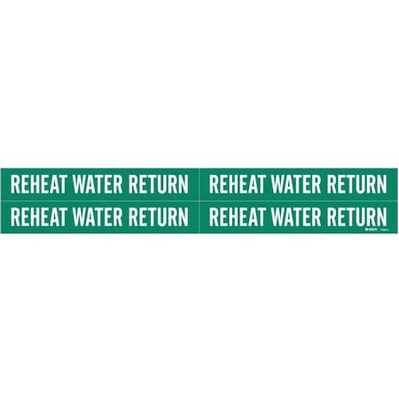 Brady Pipe Marker, Reheat Water Return 7405-4