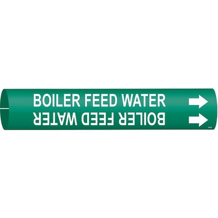 Brady Pipe Marker, Boiler Feed Water, 4300-A 4300-A