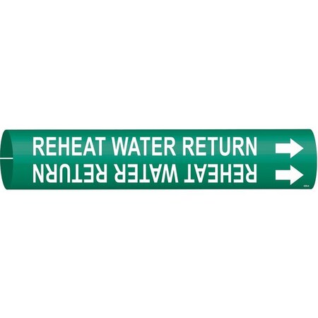 Brady Pipe Marker, Reheat Water Supply, 4360-C 4360-C