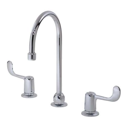 Symmons Manual Gooseneck Kitchen/Bathroom Faucet, 8" to 16" Mount, Chrome 3 Hole S-254-LWG-1.5