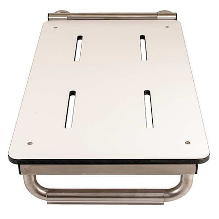 Wingits Rectangular End Mount with Skis Tub Seat, 29" L, Phenolic, White WBTES290150PW