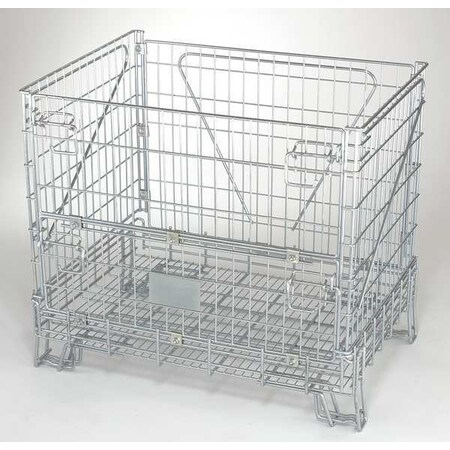 Nashville Wire Silver Collapsible Bulk Container, Steel, 22.9 cu ft Volume Capacity C324233WC