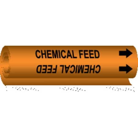Brady Pipe Marker, Chemical Feed, 5808-O 5808-O