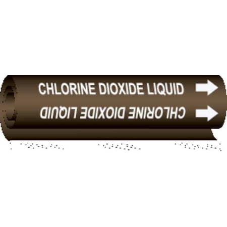 Brady Pipe Marker, Chlorine Dioxide Liquid, 5812-O 5812-O