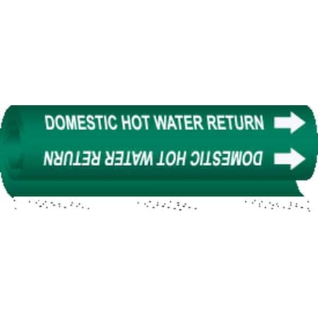 Brady Pipe Marker, Domestic Hot Water Return, 5816-O 5816-O