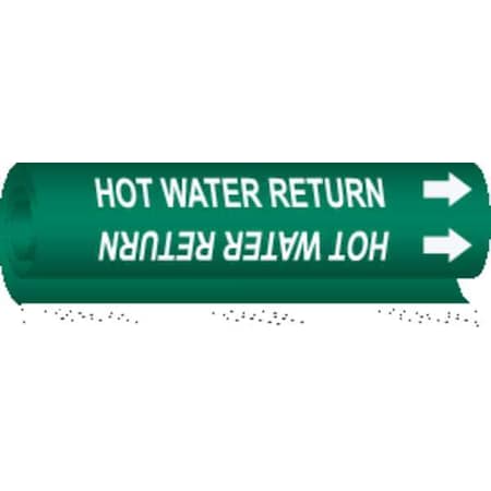Brady Pipe Marker, Hot Water Return, 5831-II 5831-II