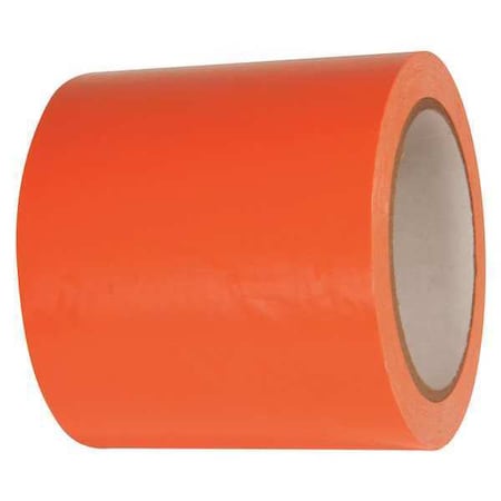 Zoro Select Floor Marking Tape, vinyl, No Legend, Orange, 4 in W., 2.4 mil Thickness, 2 PK 24WH25