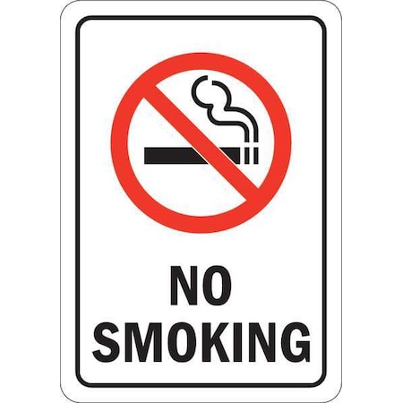 Lyle No Smoking Sign, 10" H, 7 in W, Reflective Sheeting, Horizontal Rectangle, English, U1-1014-RD_10X7 U1-1014-RD_10X7