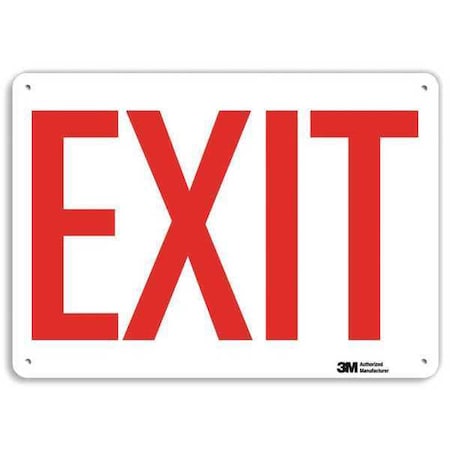 LYLE Exit Sign, 10 in x 14 in, Aluminum U1-1008-RA_14X10