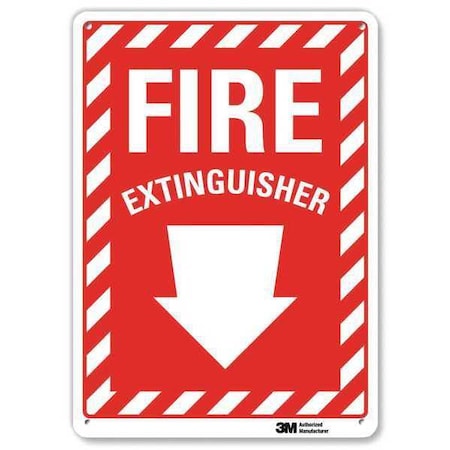 Lyle No Header, Fire Extinguisher, 7 in W x 10 in H, Horizontal Rectangle, Aluminum U1-1010-RA_7X10