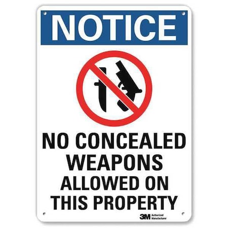 Lyle Notice Sign, 10 in H, 7 in W, Aluminum, Horizontal Rectangle, English, U1-1012-NA_7x10 U1-1012-NA_7x10