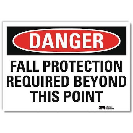 Lyle Danger Sign, 7 in Height, 10 in Width, Reflective Sheeting, Vertical Rectangle, English U1-1035-RD_10X7