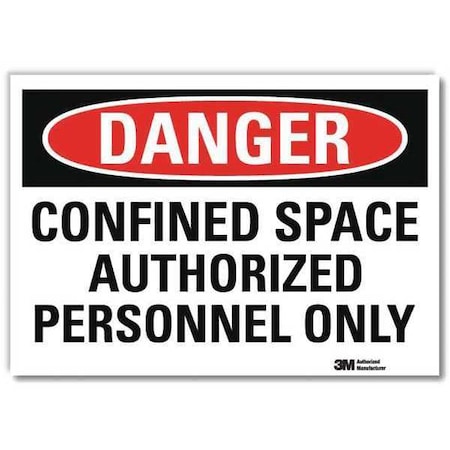Lyle Danger Sign, 7 in W, 5 in H, Reflective Sheeting, White U1-1020-RD_7X5