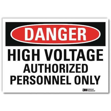 Lyle Danger Sign, 7x5 In., English, U1-1027-RD_7X5 U1-1027-RD_7X5