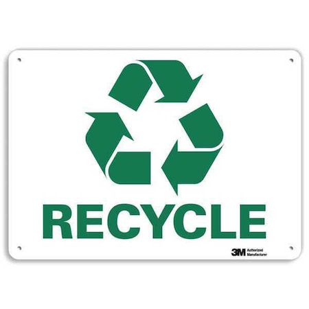 Lyle Recycle, 10 in W x 7 in H, Vertical Rectangle, Plastic, U1-1028-NP_10X7 U1-1028-NP_10X7