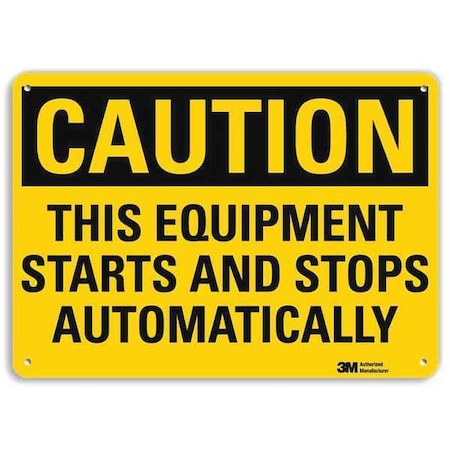 Lyle Caution Sign, 10 in Height, 14 in Width, Plastic, Horizontal Rectangle, English U1-1030-NP_14X10