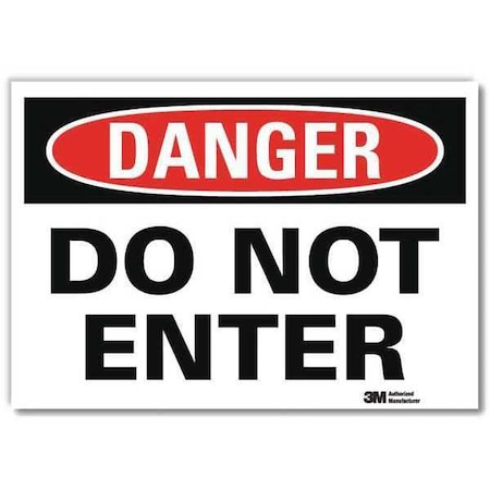 Lyle Danger Sign, 10 in H, 14 in W, Reflective Sheeting, Horizontal Rectangle, English, U1-1032-RD_14X10 U1-1032-RD_14X10