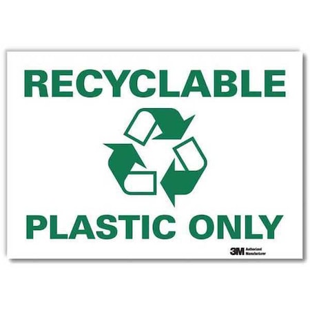 Lyle Recyclable Plastic Only, 7 in x 10 in, Vertical Rectangle, Reflective Sheeting, U1-1061-RD_10X7 U1-1061-RD_10X7