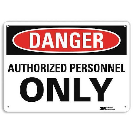 Lyle Danger Sign, 10 in H, 14 in W, Plastic, Horizontal Rectangle, English, U1-1042-NP_14X10 U1-1042-NP_14X10
