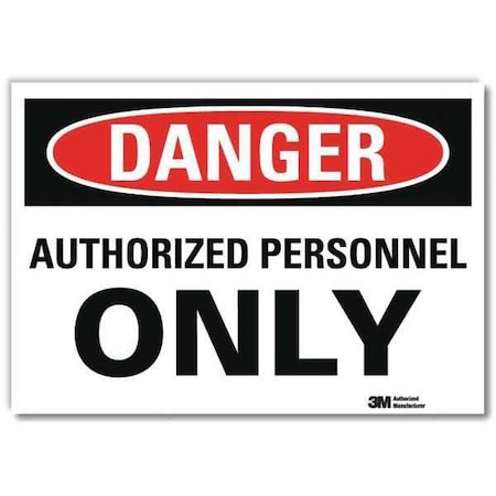 Lyle Danger Sign, 10 in H, 14 in W, Reflective Sheeting, Horizontal Rectangle, English, U1-1042-RD_14X10 U1-1042-RD_14X10