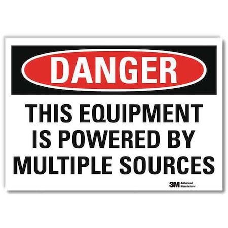 Lyle Danger Sign, 10x7 In., English, U1-1072-RD_10X7 U1-1072-RD_10X7