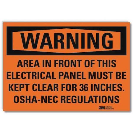 Lyle Warning Sign, 10x7 In., English, U1-1093-RD_10X7 U1-1093-RD_10X7