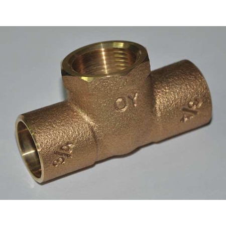 Zoro Select 1/2" NOM C x 1/2" FNPT Copper Tee 24W589
