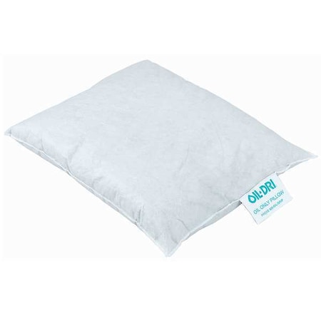 Oil-Dri Sorbent Pillow, 23 gal, 18 in x 18 in, Oil, White, 10 PK L90920