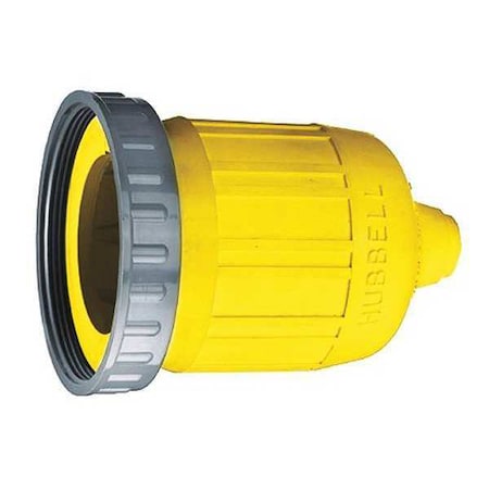 Hubbell Wiring Device-Kellems Yellow Weatherproof Boot W/Locking Ring HBL60CM33
