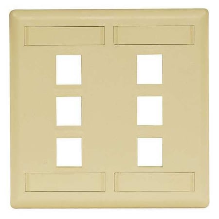 Hubbell Wiring Device-Kellems 6 Port Face Plate IFP26EI