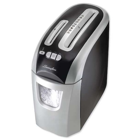 Swingline Paper Shredder, Cross-Cut, 5 gal., Blk/Slv, Throat Width: 9" 1757390F
