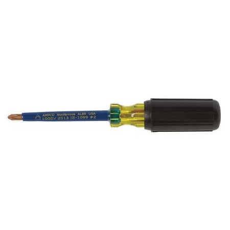 Ampco Safety Tools Insulated Non-Sparking Phillips Screwdriver #2 Round IS-1099