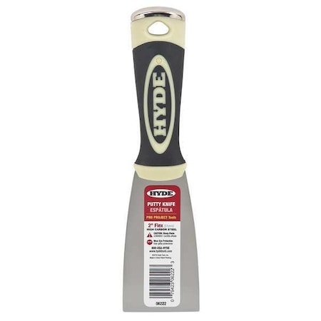 HYDE Putty Knife, Flexible, 2", Carbon Steel 06222