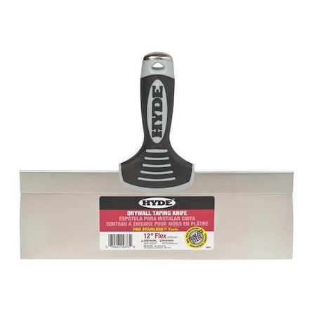 HYDE Taping Knife, Flexible, 12", SS 09373