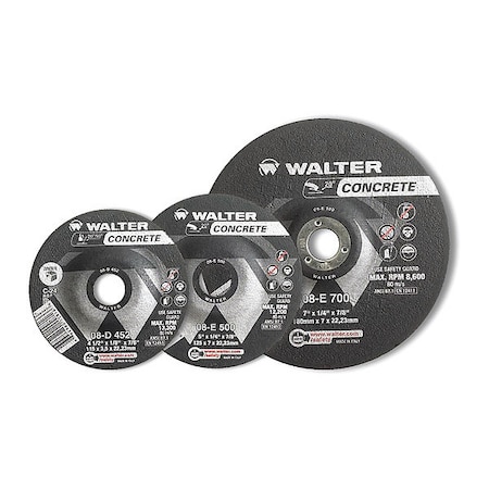 Walter Surface Technologies Cut/grind Wheel, T27 7"x1/4"x7/8" 08E700