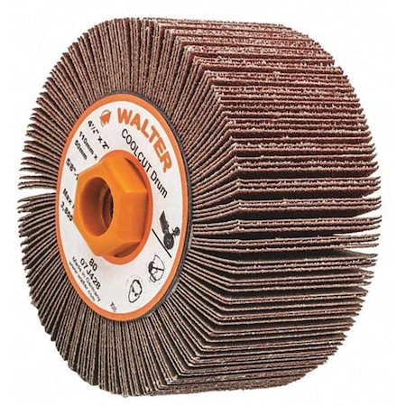 Walter Surface Technologies Finishing Flap Drum, 4.5"x2" 80GR 07J428