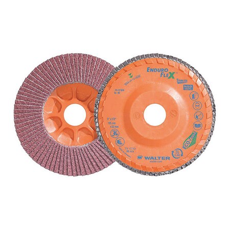 Walter Surface Technologies Blend Flap Disc, T27 5"x7/8" 40gr 15Q504