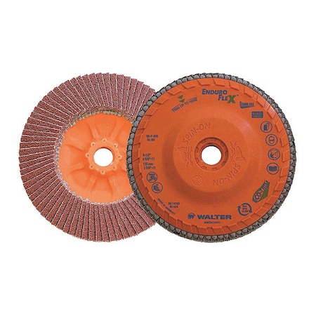 Walter Surface Technologies Blend Flap Disc, 4.5"x5/8-11" 80G 06F458
