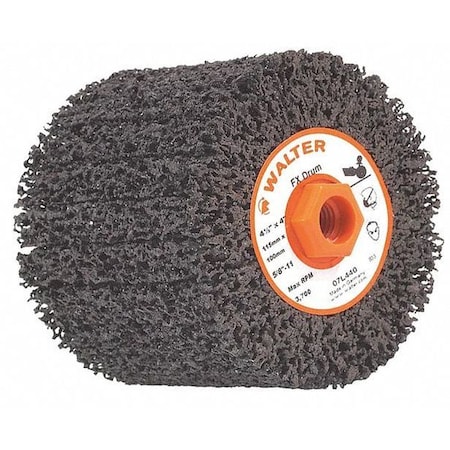 Walter Surface Technologies Finishing Drum, 4.5"x4"x5/8"-11" Coarse 07L440