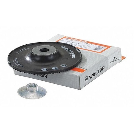 Walter Surface Technologies Turbo Backing Pad, 5" X 5/8"-11" Black 15M054
