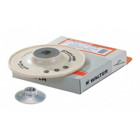 Walter Surface Technologies Turbo Backing Pad, 5" X 5/8"-11" White 15M055