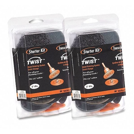 Walter Twist Starter Kit, 3" Assort, 1/4" Arbor 04Z993