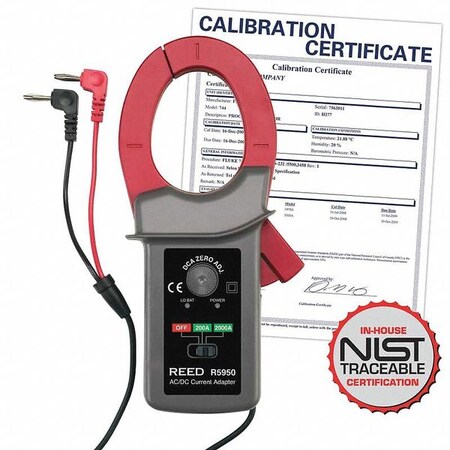Reed Instruments Current Adapter, 200A/2000A, Nist Cert R5950-NIST